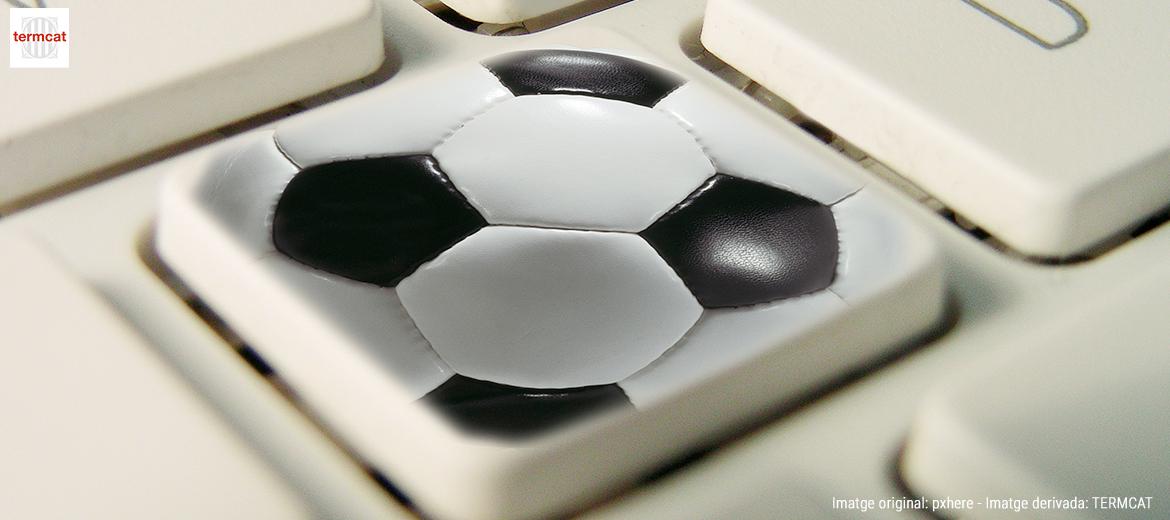 Teclat amb icona de futbol