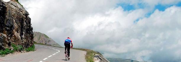Imatge de l'ascensió al Galibier en bicicleta